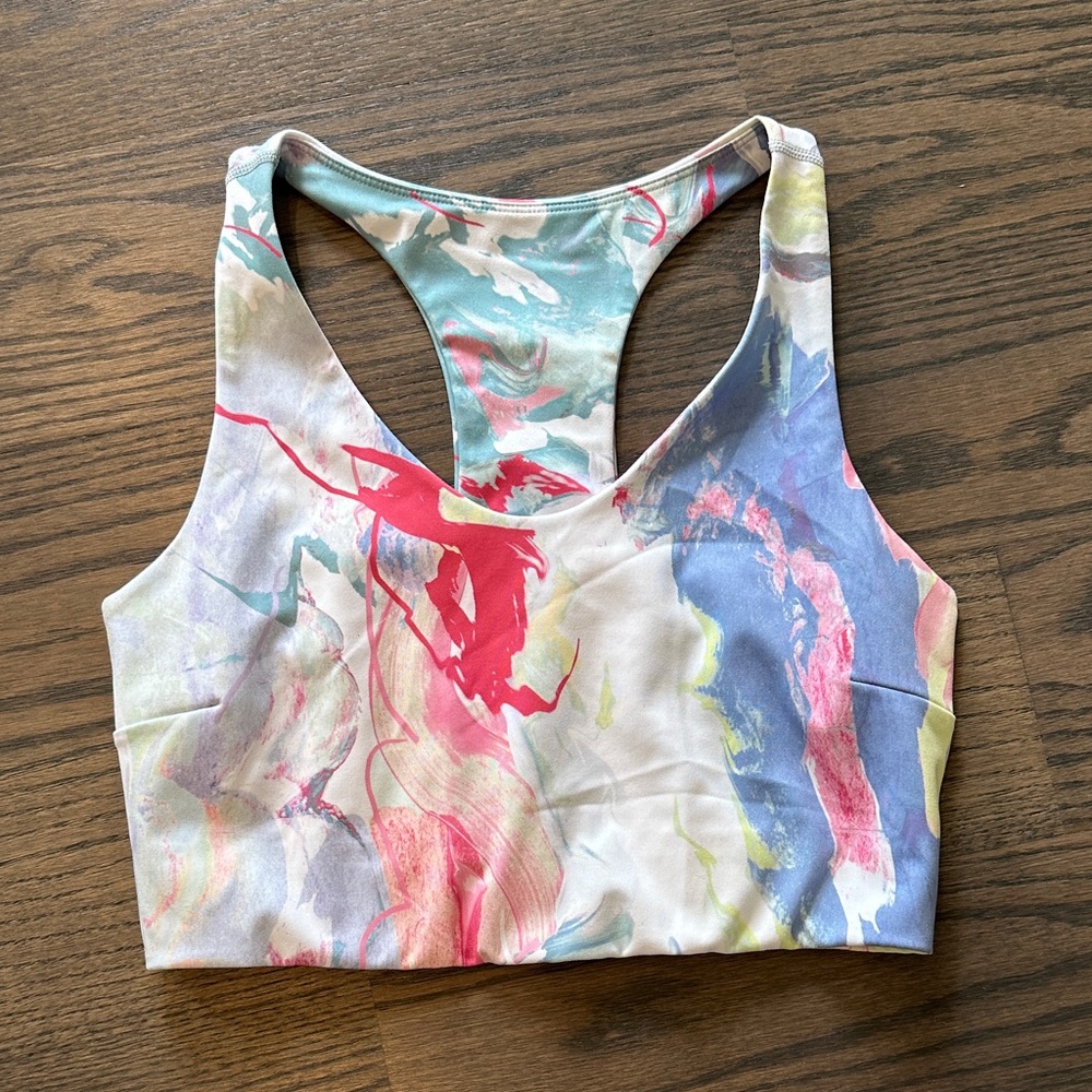 Zella Multicolor Abstract Sports Bra